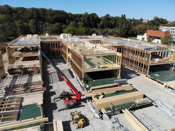 Maison administrative de Namur. Construction bois par MSP Bois.